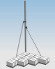 Maszt balastowy ALP-MBRHQ-2C o wysokiej nosnosci, wysokosc 2m, balastowany bloczkami betonowymii (nie sa dostarczane z masztem)